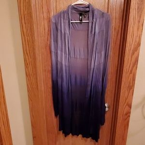 EUC BKE Boutique ombre gray/blue cardigan sz small